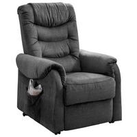 Fernsehsessel Nino Dunkelgra B: 78 cm - Dunkelgrau/Schwarz, Design, Textil (78/107/93cm) - Livetastic