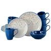 Kombiservice Joy Blau-bunt Blau, Creme 16-Tlg - Blau/Creme, Basics, Keramik - Creatable