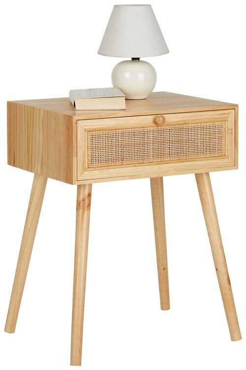 NOČNÍ STOLEK NILS - přírodní barvy, Lifestyle, dřevo/kompozitní dřevo (45/58/35cm)