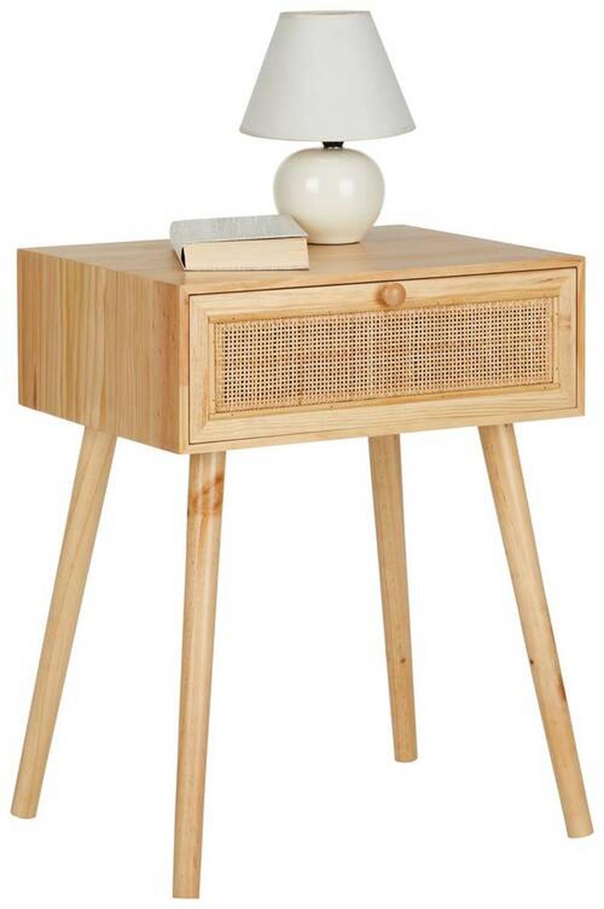 NOČNÝ STOLÍK NILS - prírodná farba, Lifestyle, drevo/kompozitné drevo (45/58/35cm)