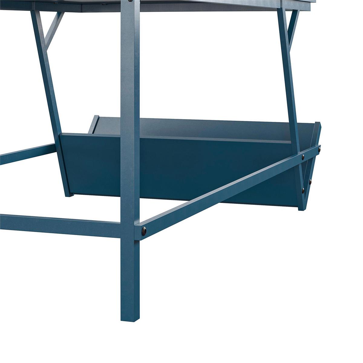 Couchtisch Regal Mit Ablagefach Blau - Blau, Design, Holzwerkstoff (105/47/58cm) - MID.YOU