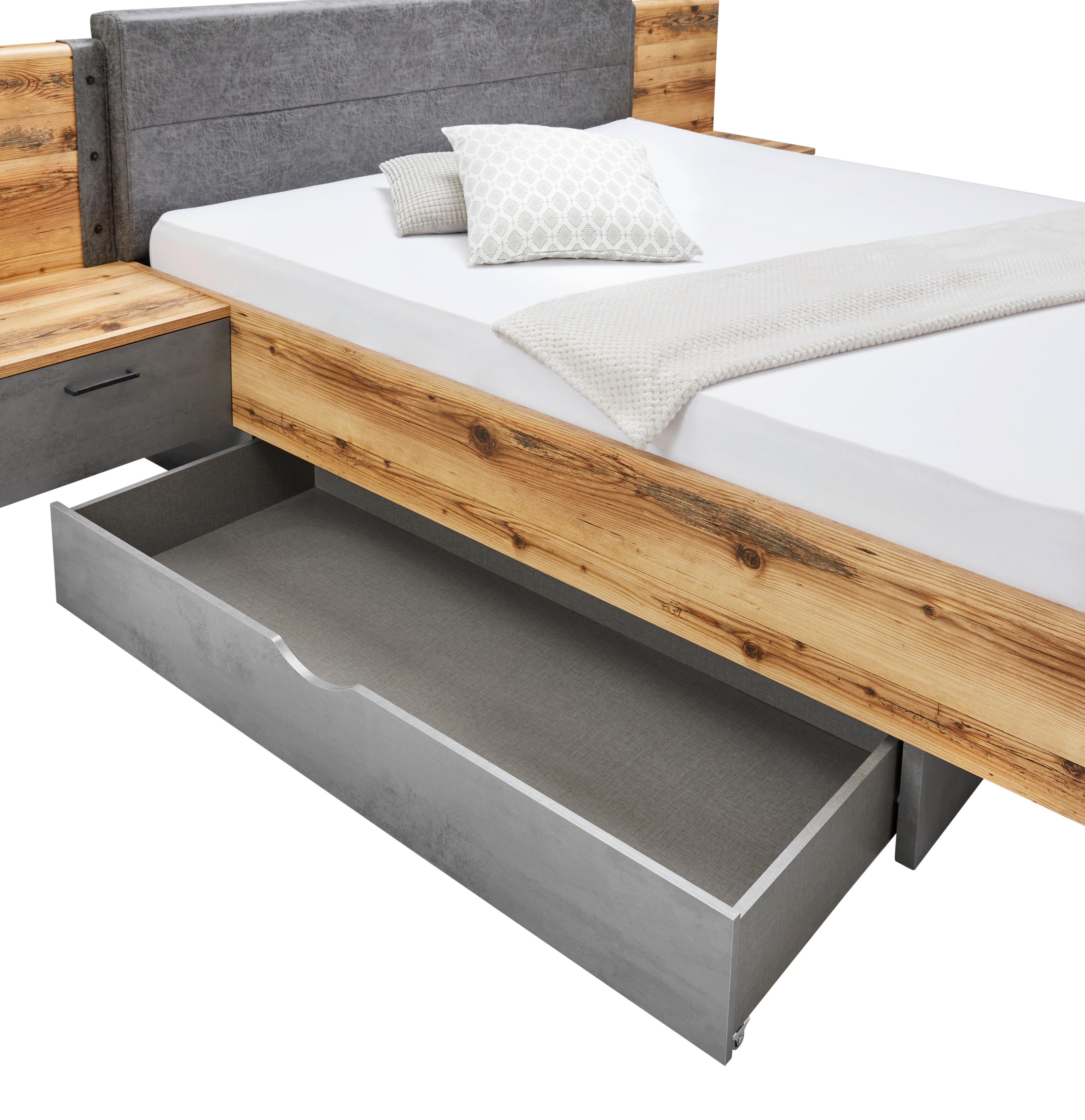 Bettkasten 2er-set Alicante B: 137,2 Cm Betonoxid - Grau, MODERN, Holzwerkstoff (137,2/19,1/61,5cm) - Luca Bessoni