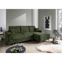 Eckschlafsofa Zona, D. Grün S: 237x143 Cm - Dunkelgrün/Schwarz, KONVENTIONELL, Textil (237/143cm) - Livetastic
