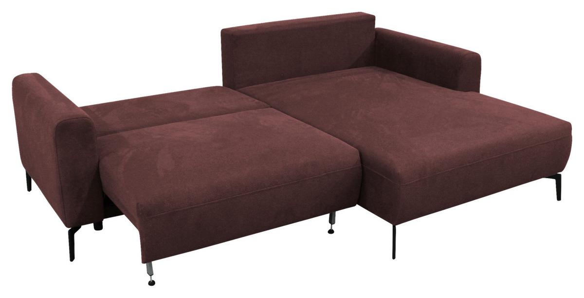 Ecksofa Prince Rot S: 240x163 cm - Rot/Schwarz, Design, Textil (240/163cm) - MID.YOU