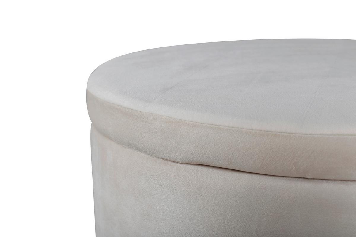 Pouf Dunken - Beige, Design, Kunststoff/Textil (51/43/51cm) - Livetastic