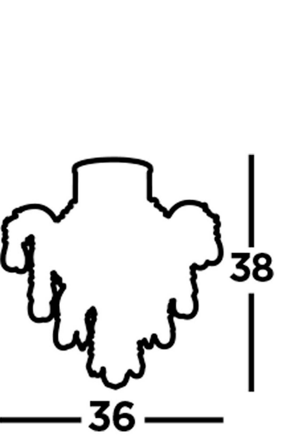 Kronleuchter 7901-1cc - Chromfarben, KONVENTIONELL, Glas/Metall (36/38/36cm)