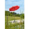 Sonnenschirm Locarno BxHxT: 150x220x150 cm Rot - Rot/Silberfarben, Basics, Textil/Metall (150/220/150cm) - Schneider