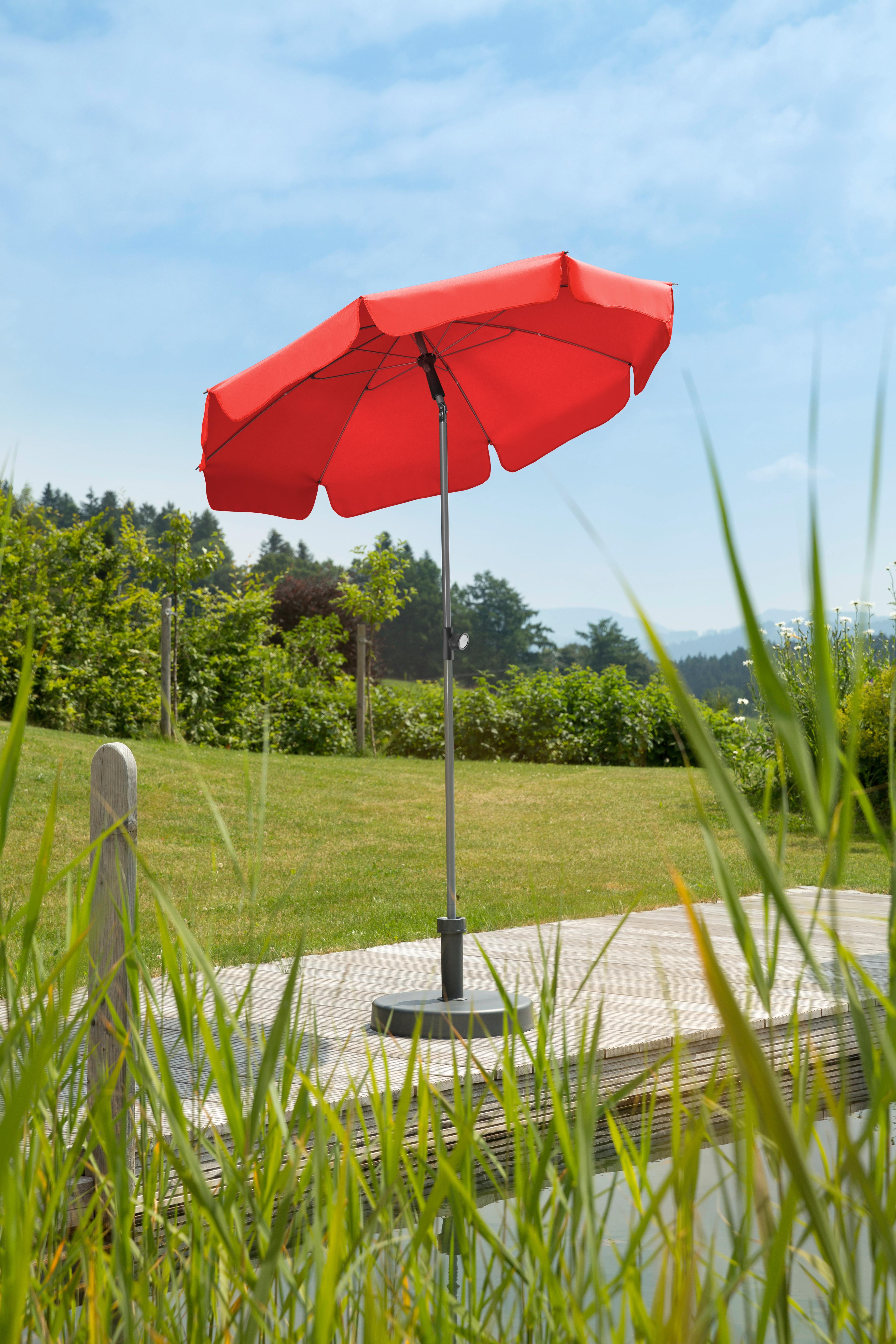 Sonnenschirm Locarno BHT: 150x220x150 cm Rot