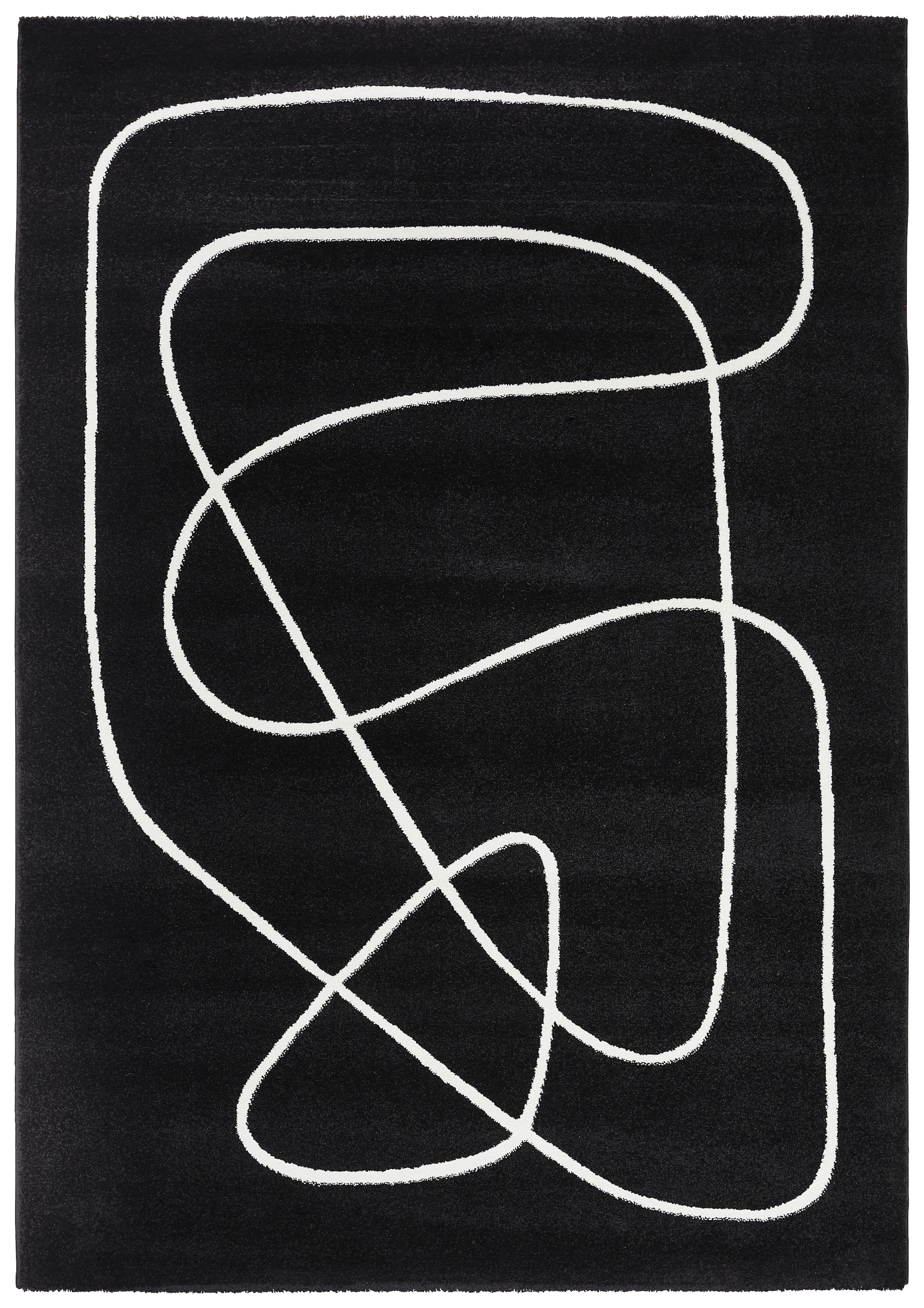 Webteppich Artist Schwarz/Weiß 200x290 cm - Schwarz, Design, Textil (200/290cm) - Esprit