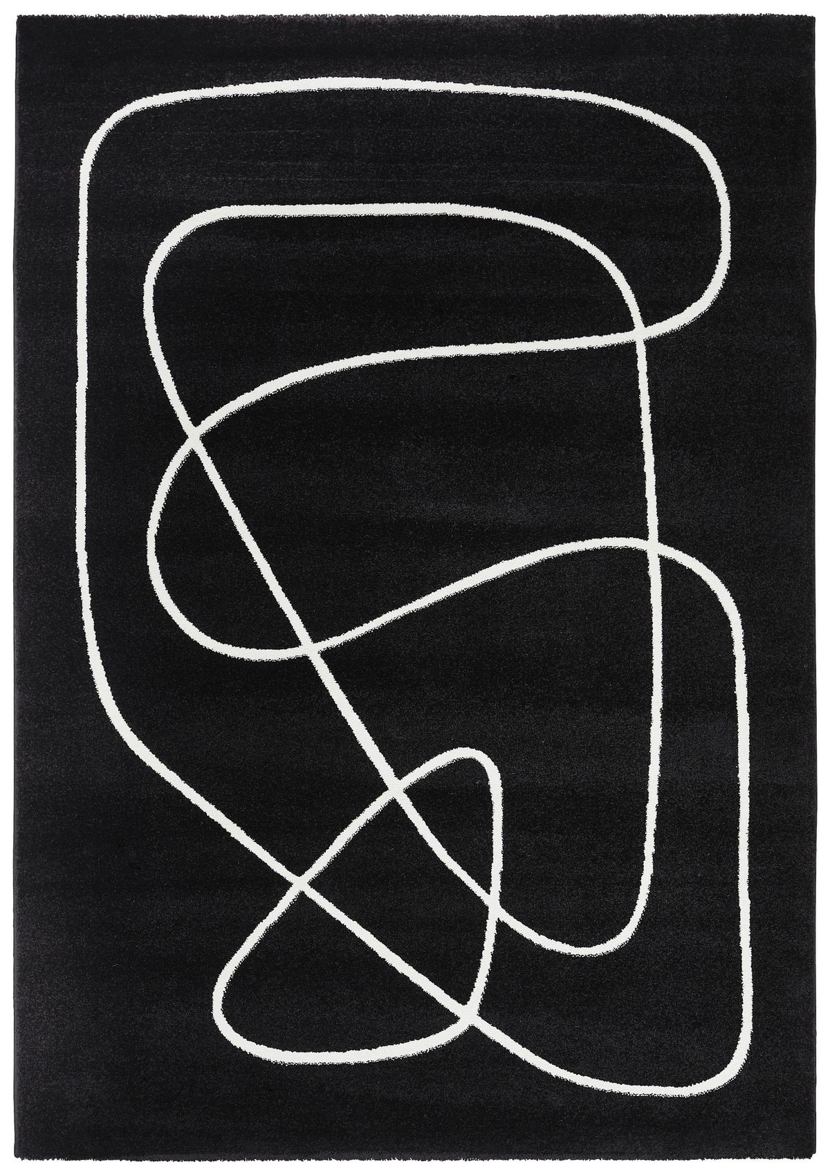 Webteppich Artist Schwarz/Weiß 200x290 cm - Schwarz, Design, Textil (200/290cm) - Esprit