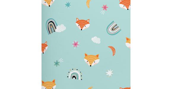 Babybettwäsche 135x100 Cm Lilli Fuchs-Motiv Baumwolle - Blau, MODERN, Textil (100/135cm) - Luca Bessoni
