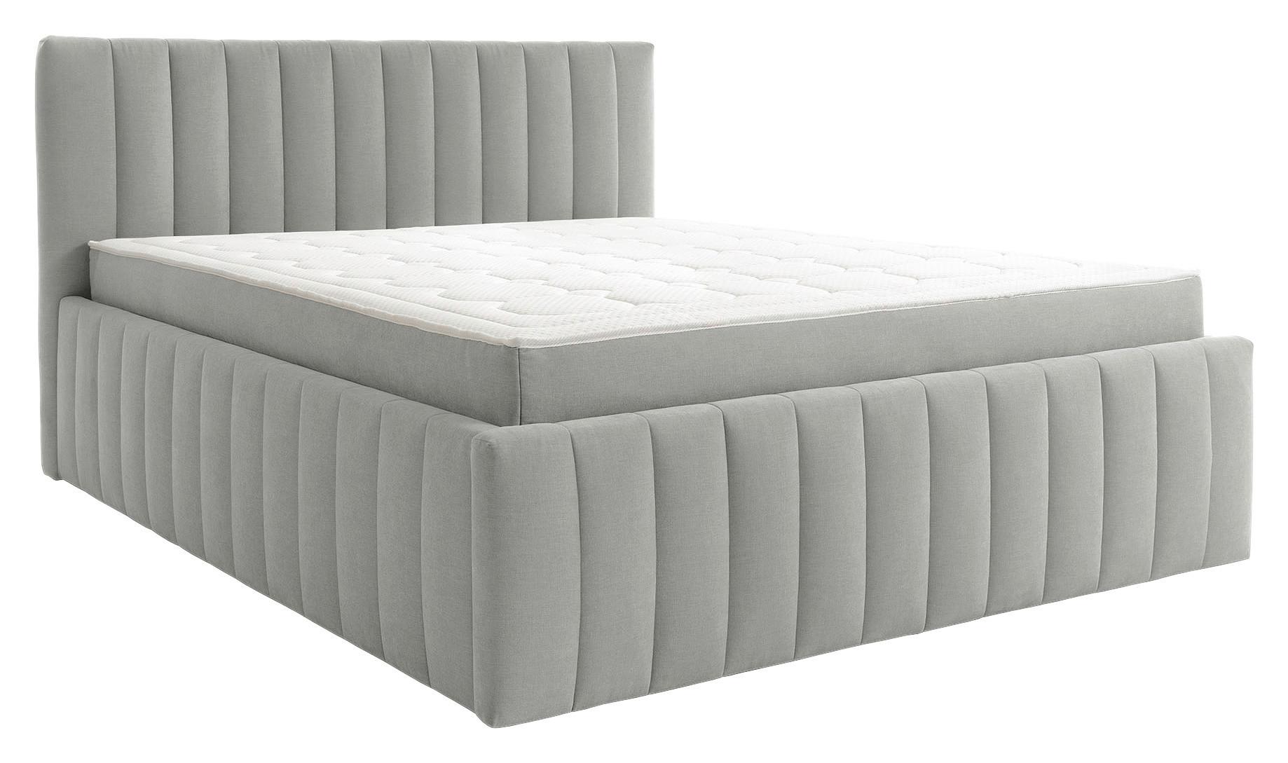 Čalouněná postel ORINOCO PL: 180/200 cm, šedá - šedá, Moderní, kov/dřevo (180/200cm) - Mömax