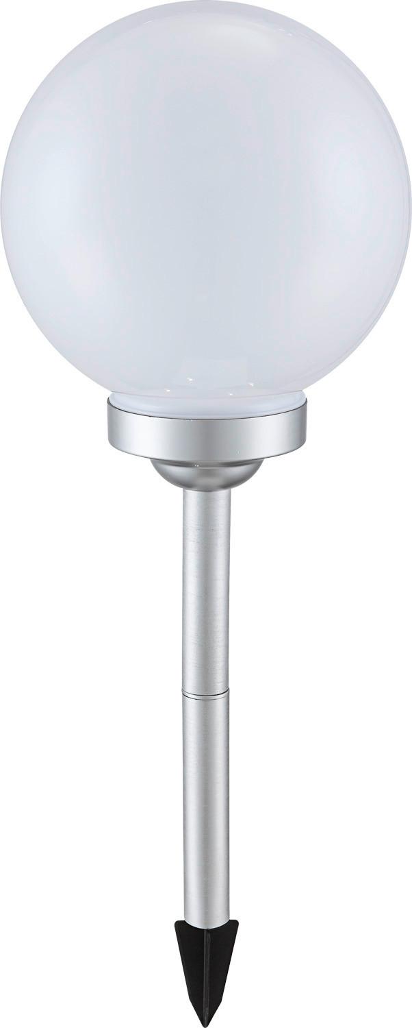Solarleuchte 3378 - Silberfarben/Weiß, Basics, Kunststoff (30/70cm) - Globo