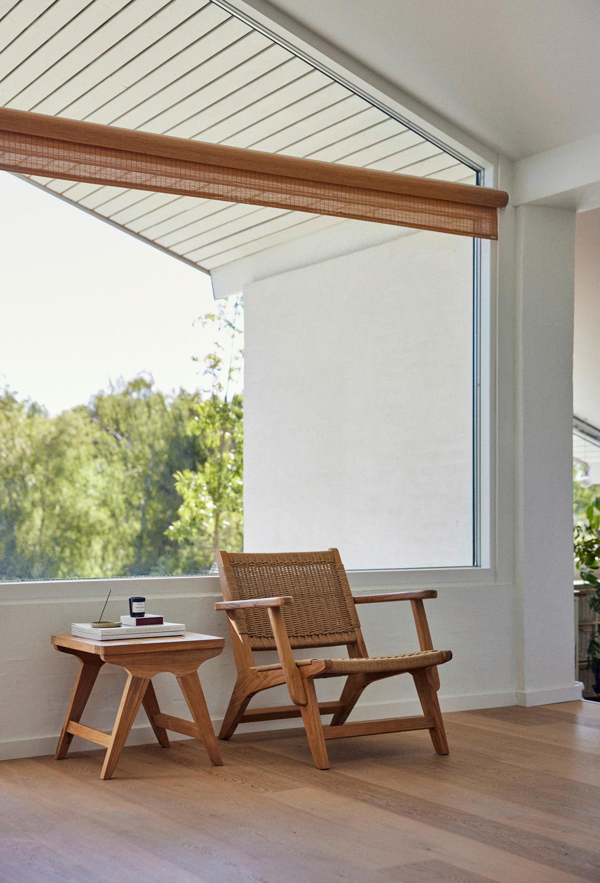 Loungesessel Eya Indoor 68x71x72 cm, Natur - Hellbraun/Teakfarben, Natur, Holz/Papier (68/71/72cm) - Gardenson