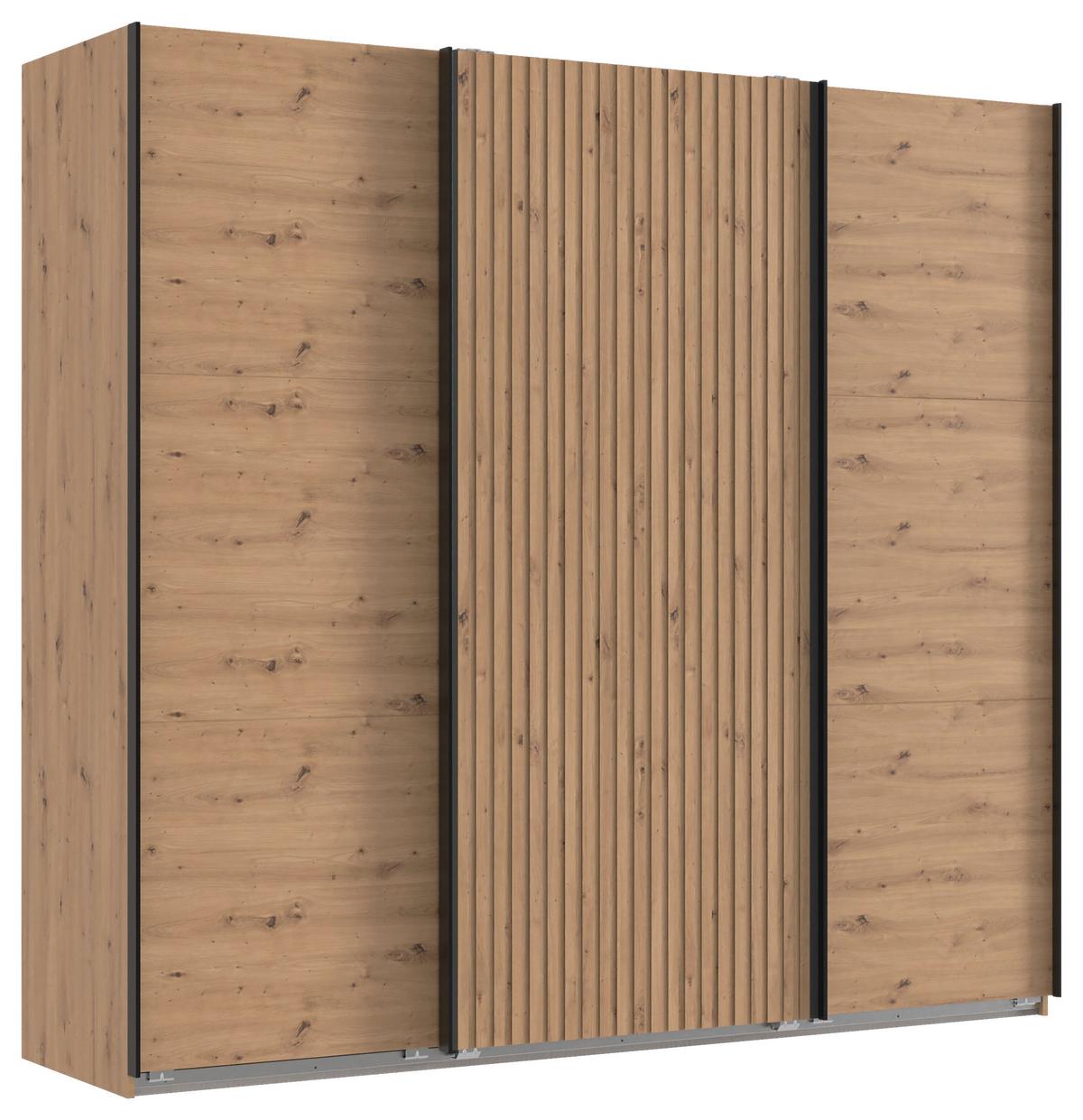 Schwebetürenschrank Andorra Eiche Artisan B: 250 Cm - Eiche Artisan, MODERN, Holzwerkstoff (250/216/65cm) - MID.YOU