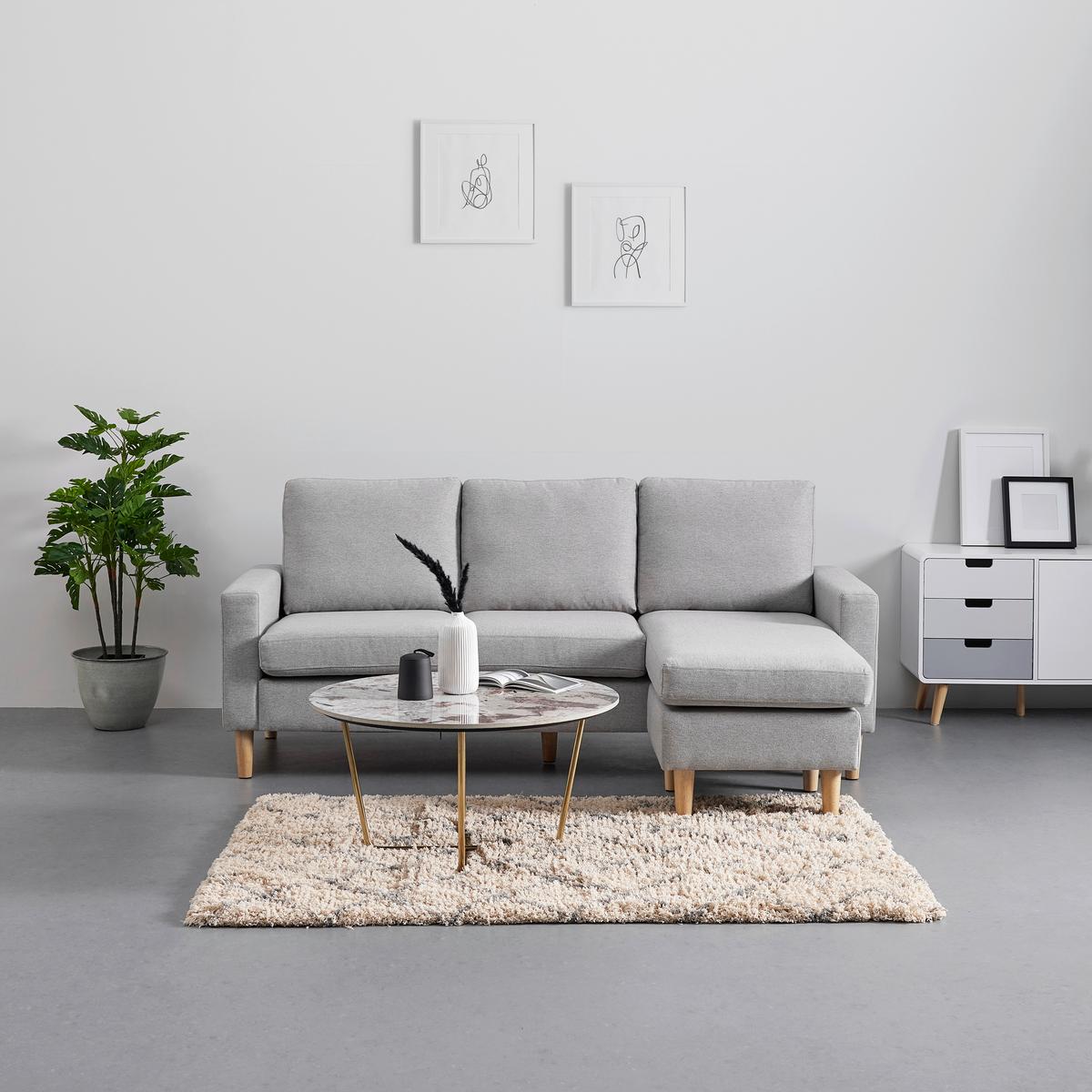 Sivá pohovka Noemie - prírodná farba/svetlosivá, Modern, drevo/textil (198/86/78-135cm) - Bessagi Home