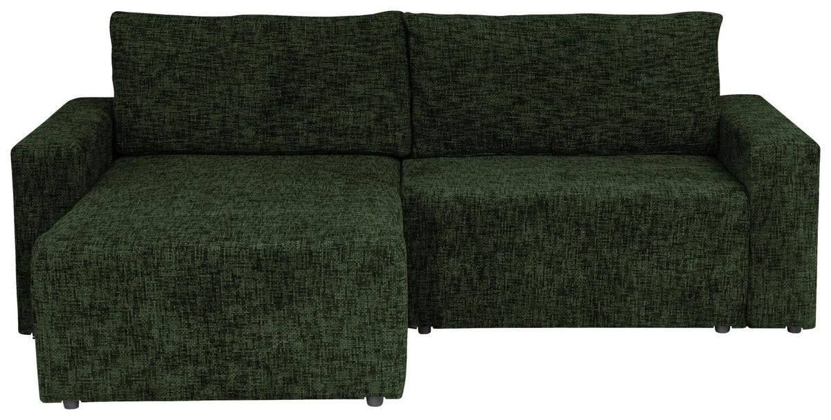 Ecksofa Dallas Dunkelgrün  173x258 Cm - Waldgrün/Dunkelgrün, MODERN, Holz/Kunststoff (173/258cm)