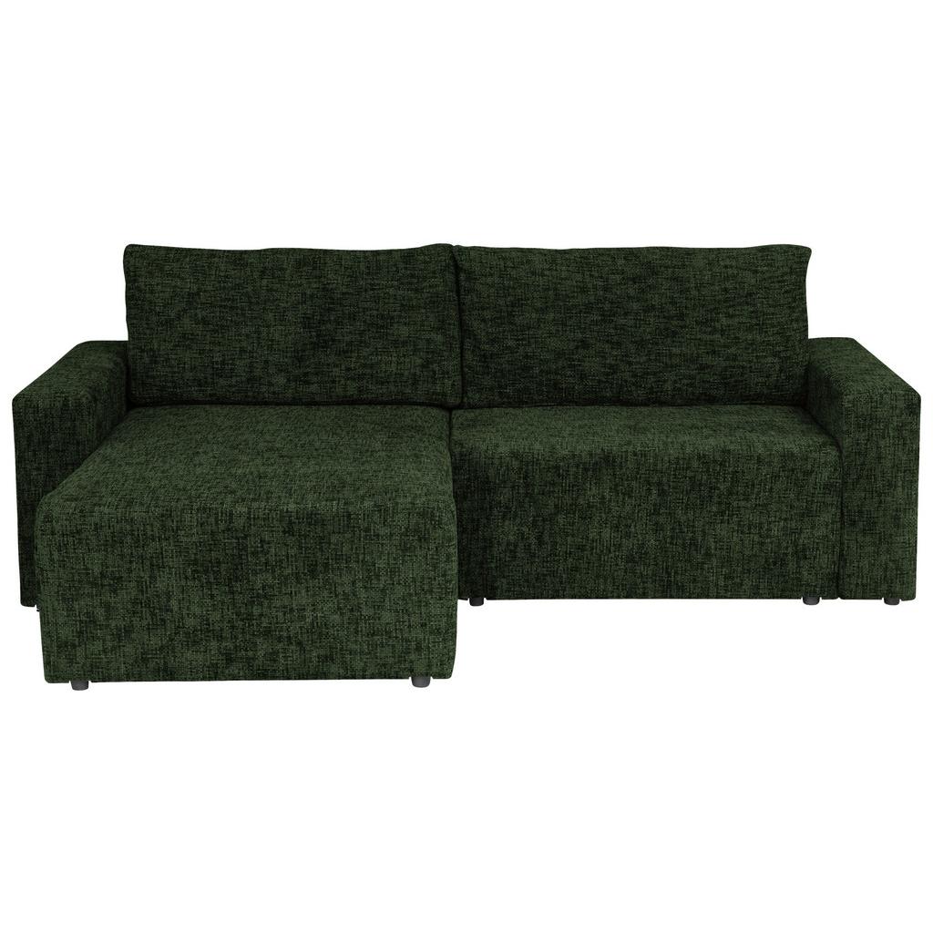 Ecksofa Dallas Boucle Dunkelgrün 173x258 cm