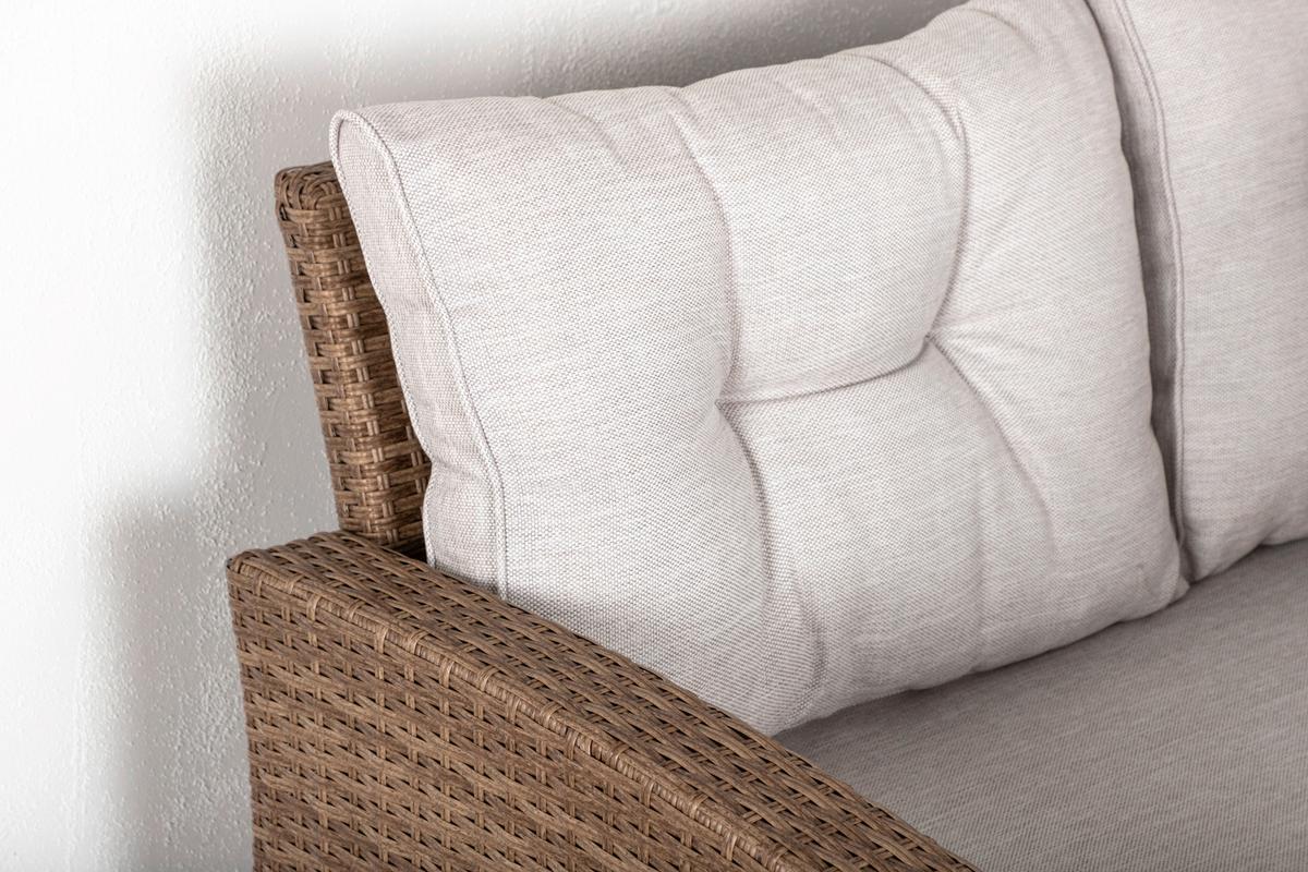 Loungegarnitur Watford - Braun, KONVENTIONELL, Holz - Gardenson