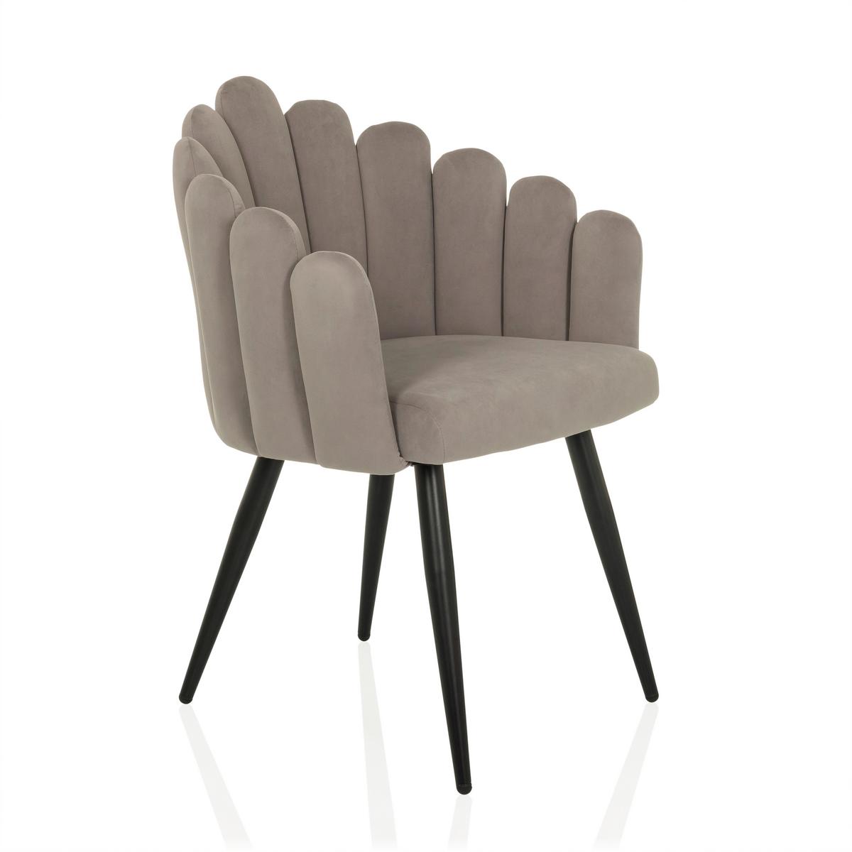 Armlehnstuhl Scallore Grau B: 63 cm - Grau, MODERN, Textil/Metall (63/84/56cm) - MID.YOU
