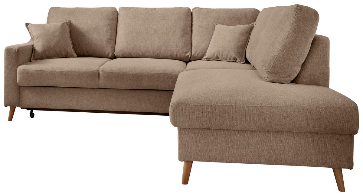 Ecksofa Valentina Hellbraun S: 230x200 Cm - Hellbraun/Naturfarben, MODERN, Textil (230/200cm) - Livetastic