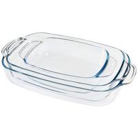 Auflaufformenset  3..tlg Glas Family Set - Transparent, Basics, Glas