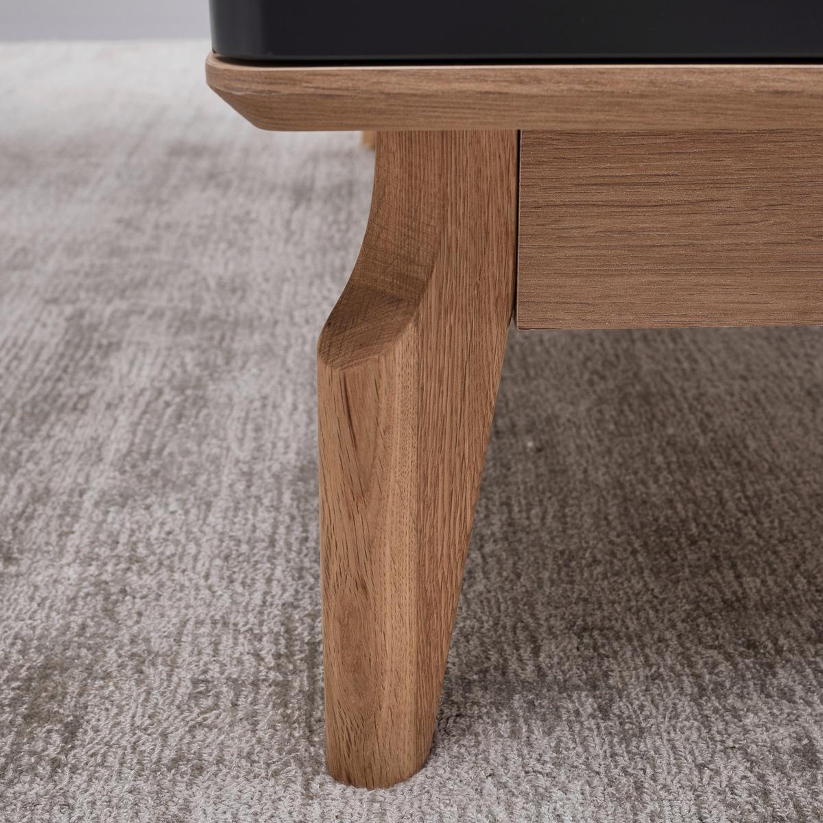 Konferenčný stolík FOSCO - sivá/farba duba, Modern, drevo (80/80/38cm) - Bessagi Home