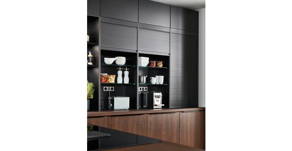 Einbauküche Riga Frei Planbar Modern, Grifflos - Eichefarben/Anthrazit, MODERN, Holzwerkstoff - Vertico