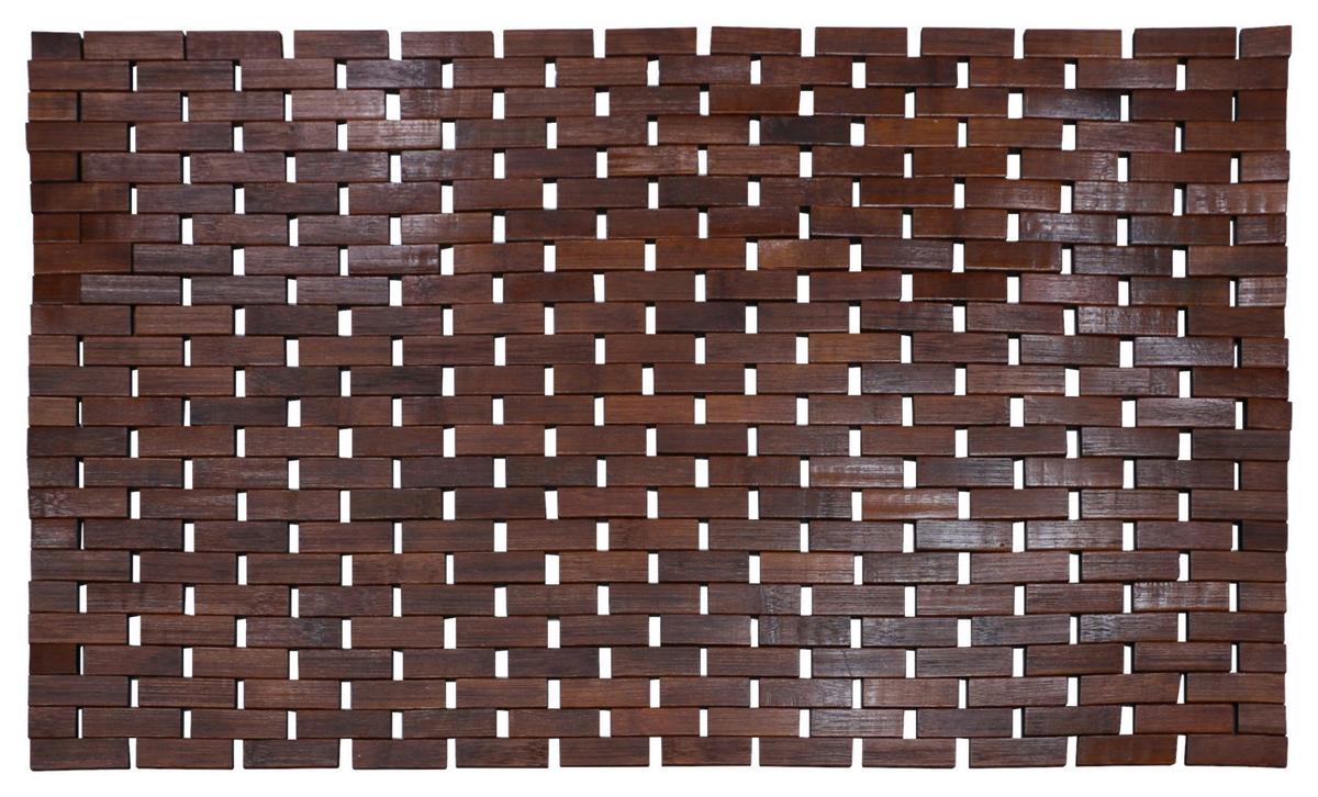 Fürdőszobaszőnyeg Bamboo Kb. 50/80cm - diófa, Modern, textil (50/80cm) - Luca Bessoni