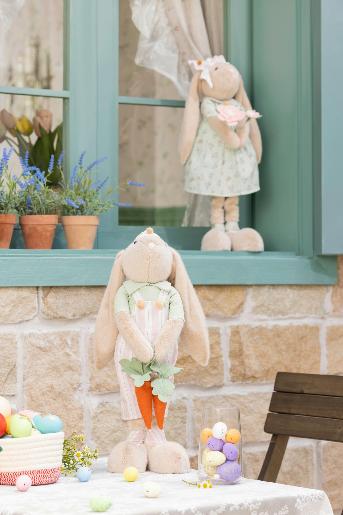 Dekohase Felix - Beige/Orange, KONVENTIONELL, Kunststoff/Textil (15/12/63cm) - Luca Bessoni