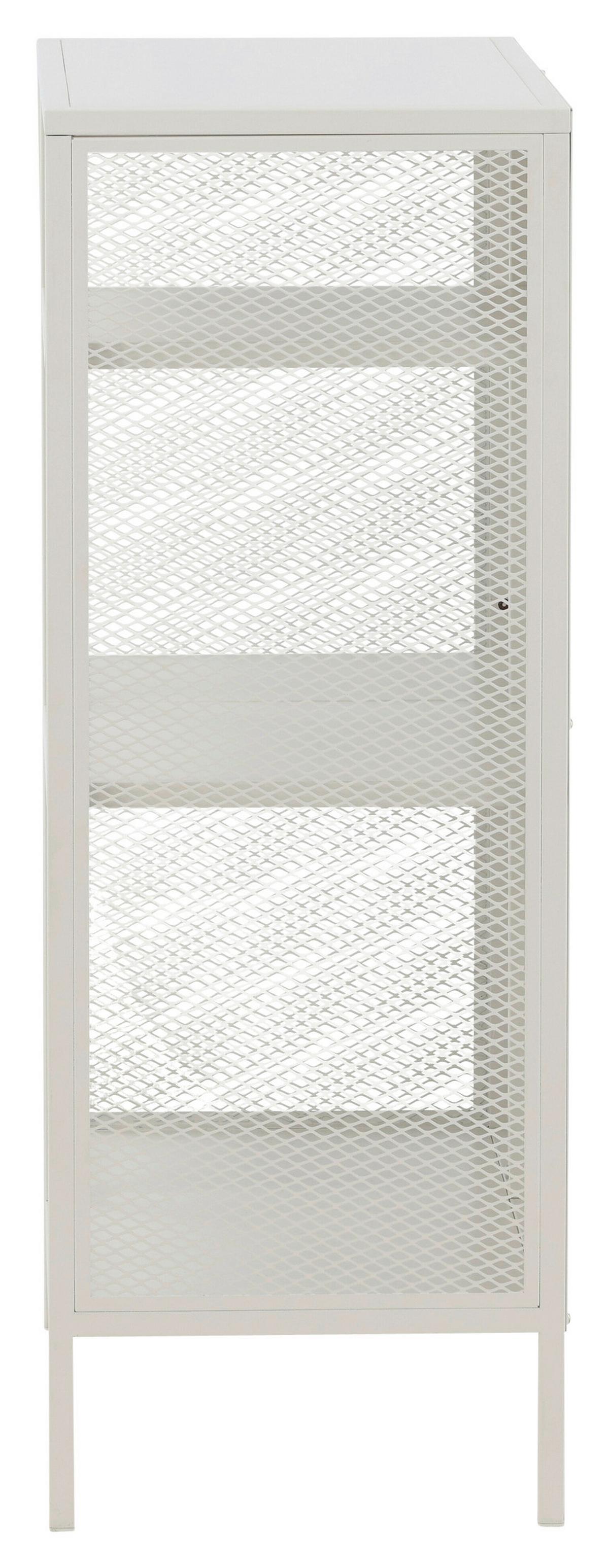 Bücherwand Misha - Weiß, Design, Metall (80/110/40cm) - Livetastic