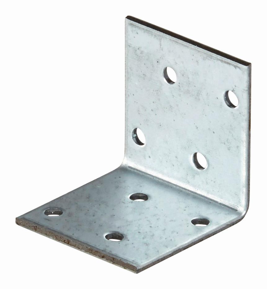 Winkelverbinder BxL: 40x40 mm Alufarben, aus Stahl verzinkt - Alufarben, KONVENTIONELL, Metall (4/4cm)