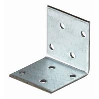 Winkelverbinder BxL: 40x40 mm Alufarben, aus Stahl verzinkt - Alufarben, KONVENTIONELL, Metall (4/4cm)