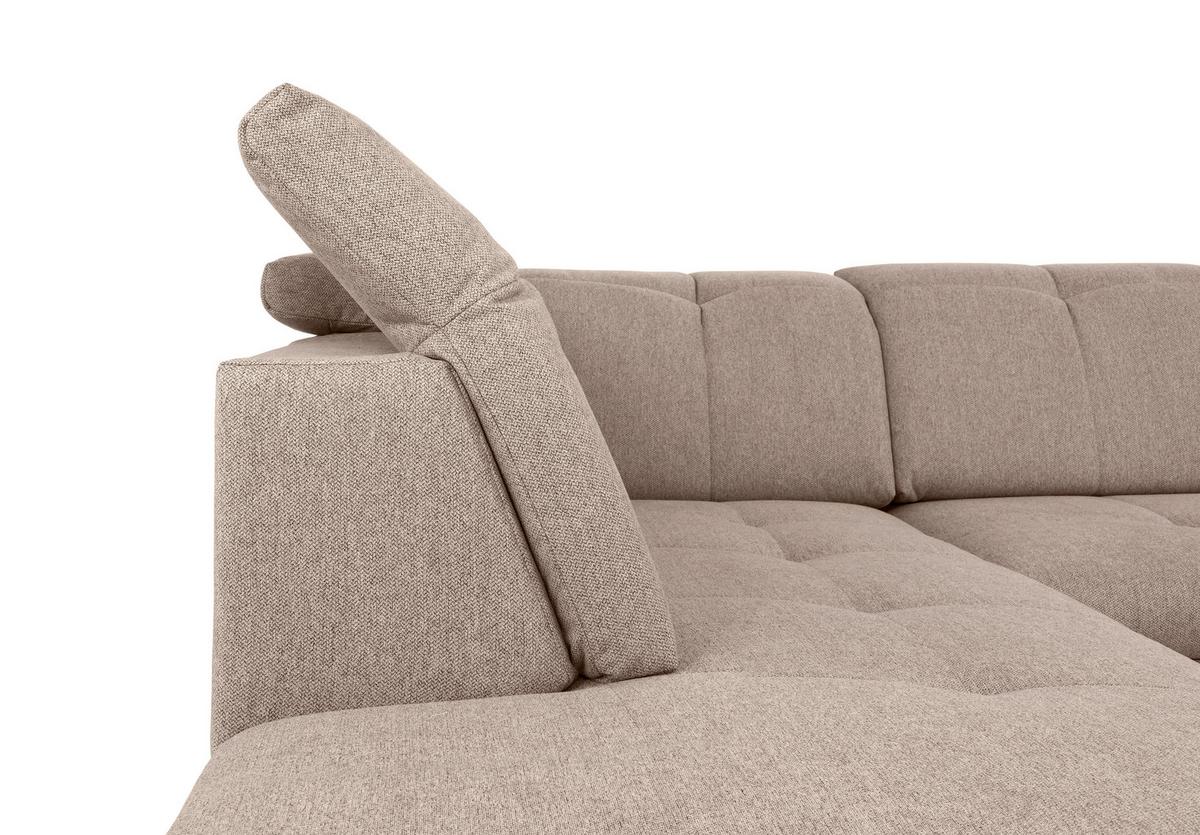 Wohnlandschaft Ramzes Hellbraun U: 215x328x173 cm - Hellbraun/Grau, Design, Textil (215/328/173cm) - MID.YOU