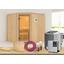 Bio-Sauna Nizza mit externer Steuerung (Kombi-Sauna) - Naturfarben, MODERN, Holz (196/198/196cm) - Karibu Bio-Sauna Nizza mit externer Steuerung (Kombi-Sauna) - Naturfarben, MODERN, Holz (196/198/196cm) - Karibu