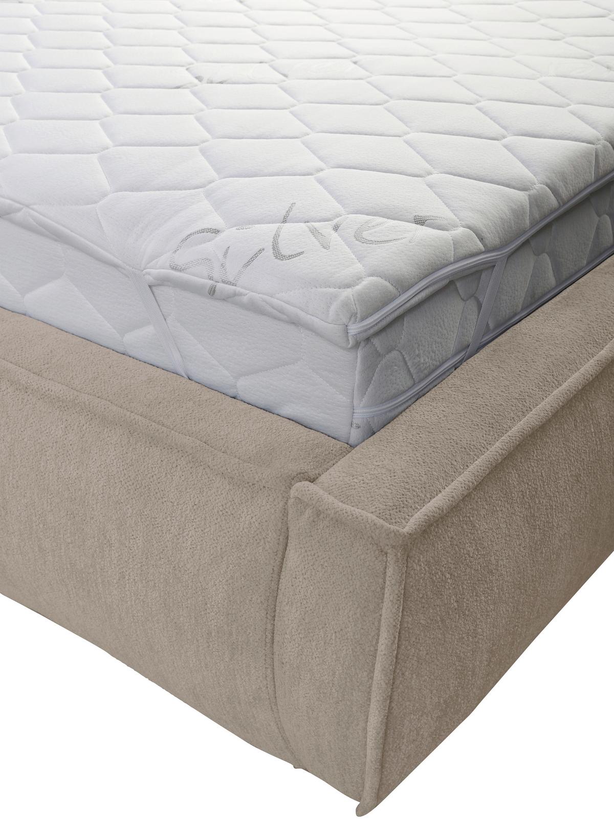 Polsterbett Mit Lattenrost 160x200 Cm Lacjo Hellbraun - Hellbraun/Beige, LIFESTYLE, Holz/Holzwerkstoff (160/200cm) - Livetastic