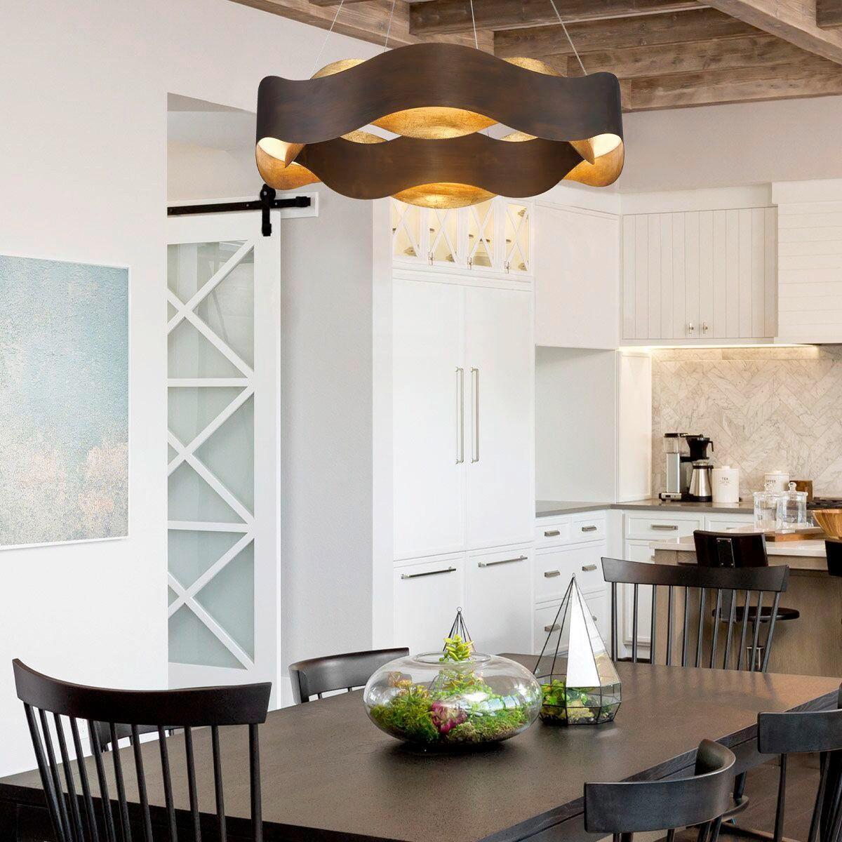 Csillár Qn-Vaughan-P-M-Brz-Gd - többszínű, Design, fém (61/40cm) - Elstead Lighting