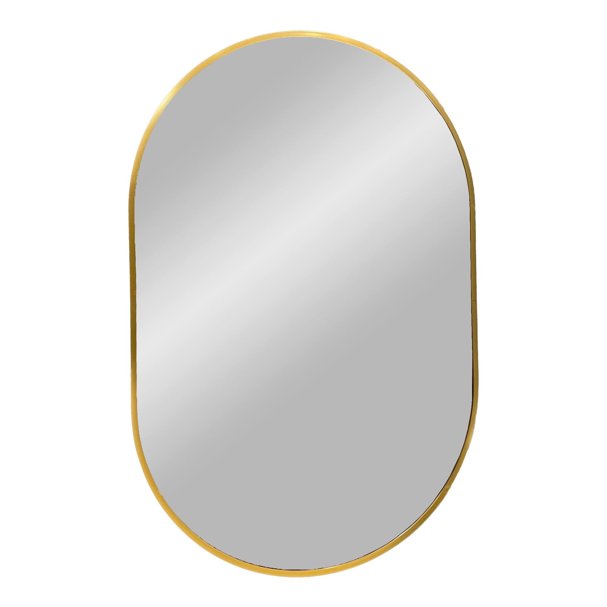 Wandspiegel Madrid Messingfarben B: 80 cm - Messingfarben, Basics, Glas/Metall (80/50/3cm)