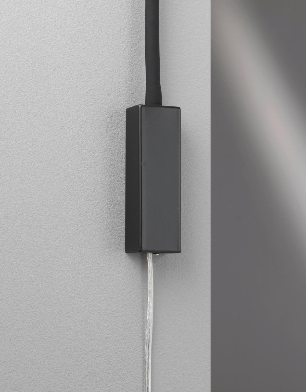 Led-wandleuchte Sten 1-flammig Dimmbar Und Drehbar - Schwarz, Basics, Metall (35/4/61cm) - Fischer & Honsel