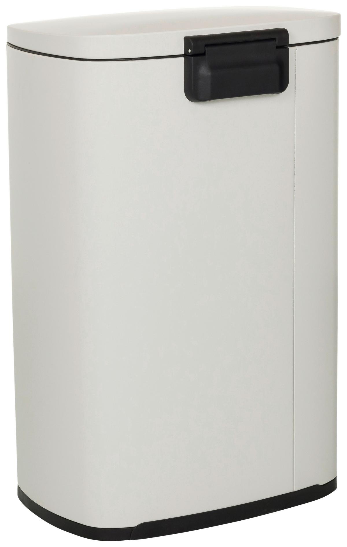 Abfallsammler Clean Xv Schwarz B: 30 cm - Beige/Schwarz, MODERN, Kunststoff/Metall (30/64/42,5cm) - MID.YOU