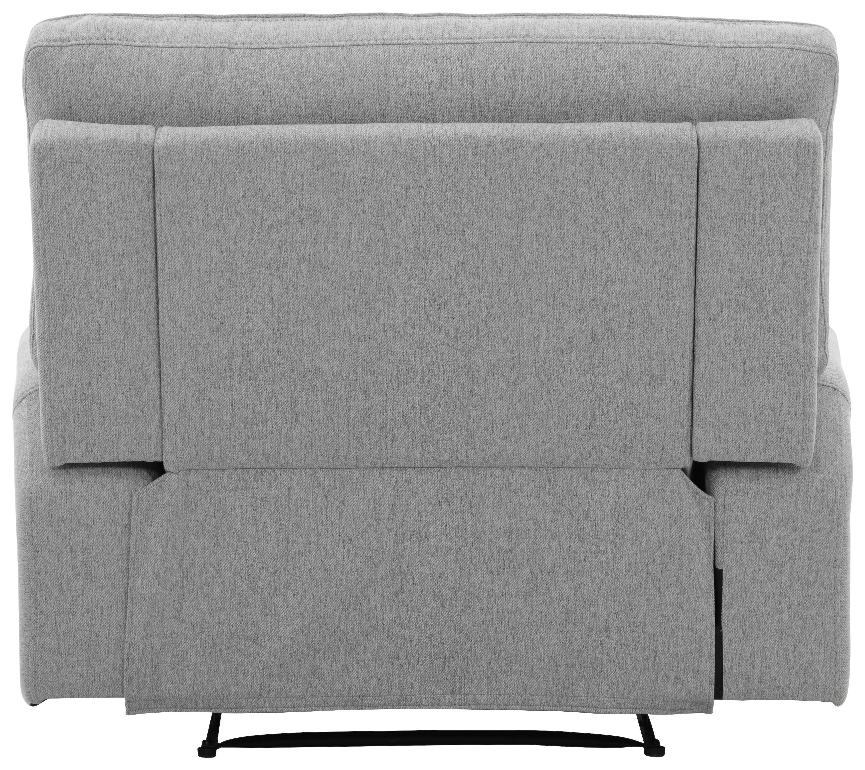 Relax Fotel Texas - világosszürke, Basics, textil/fa (122/106/102cm) - MID.YOU
