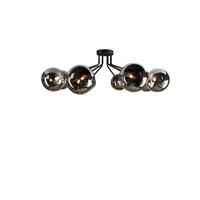 Deckenleuchte 9120-Pl8 Nero - Schwarz, Design, Glas/Metall (88/28cm)
