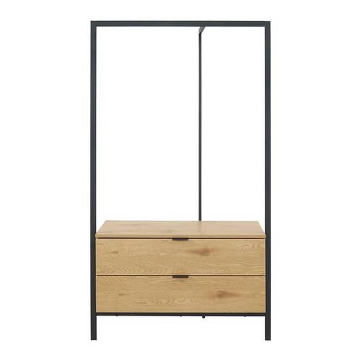 Vešiak s komodou CONNOR farba dubu - farba duba, Modern, kov/drevo (90/160/43cm) - Bessagi Home