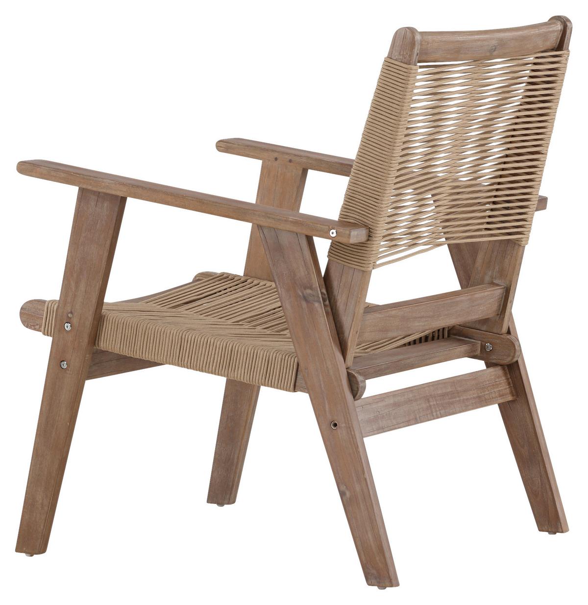 Loungesessel Peter Aus Akazienholz/textil - Braun, KONVENTIONELL, Holz/Textil (68/88/72cm) - Gardenson