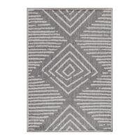 Flachwebeteppich Aruba - Grau, Design, Textil (60/100cm)