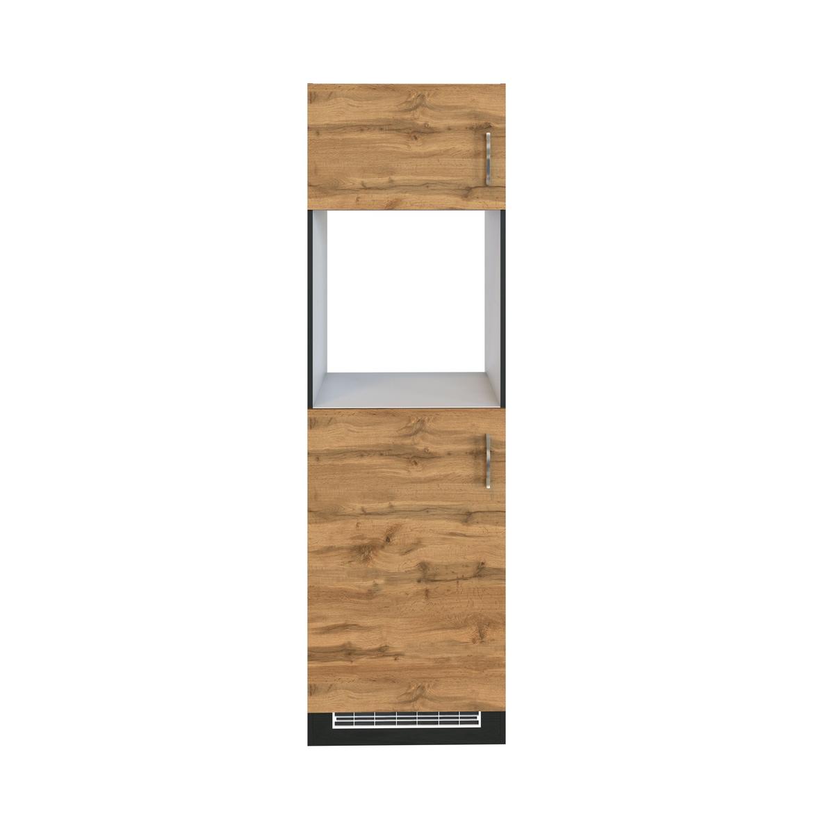 Backofen-/Kühlschrank- Umbauschrank B: 60 cm - Eichefarben, MODERN, Holzwerkstoff (60/200/60cm) - Held