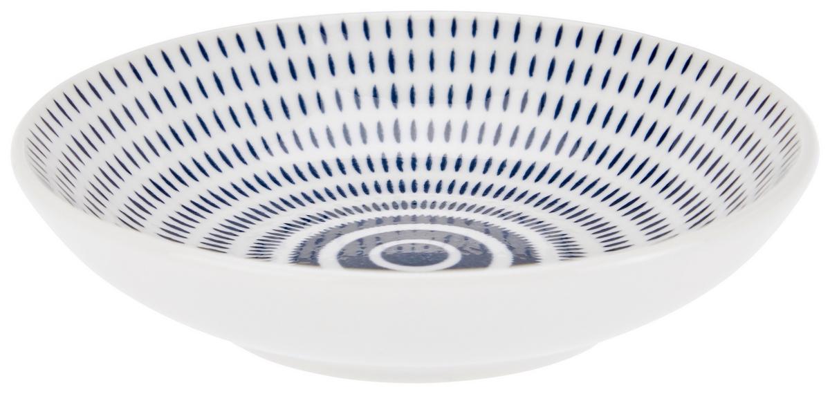 Schale Aus Porzellan Blau/Weiß Gregorios D/H: ca. 10/2,3 cm - Blau/Weiß, MODERN, Keramik (10/2,3cm) - Luca Bessoni
