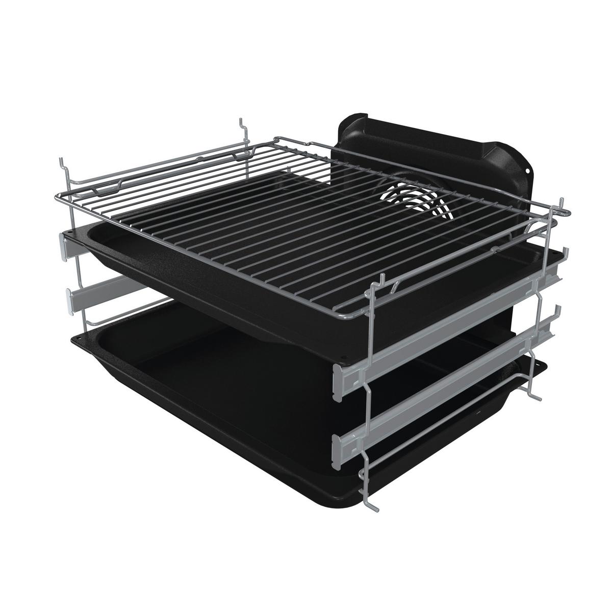 Herd Gecs6c70xpa - Edelstahlfarben/Schwarz, Trend, Glas/Metall (60/85/60cm) - Gorenje
