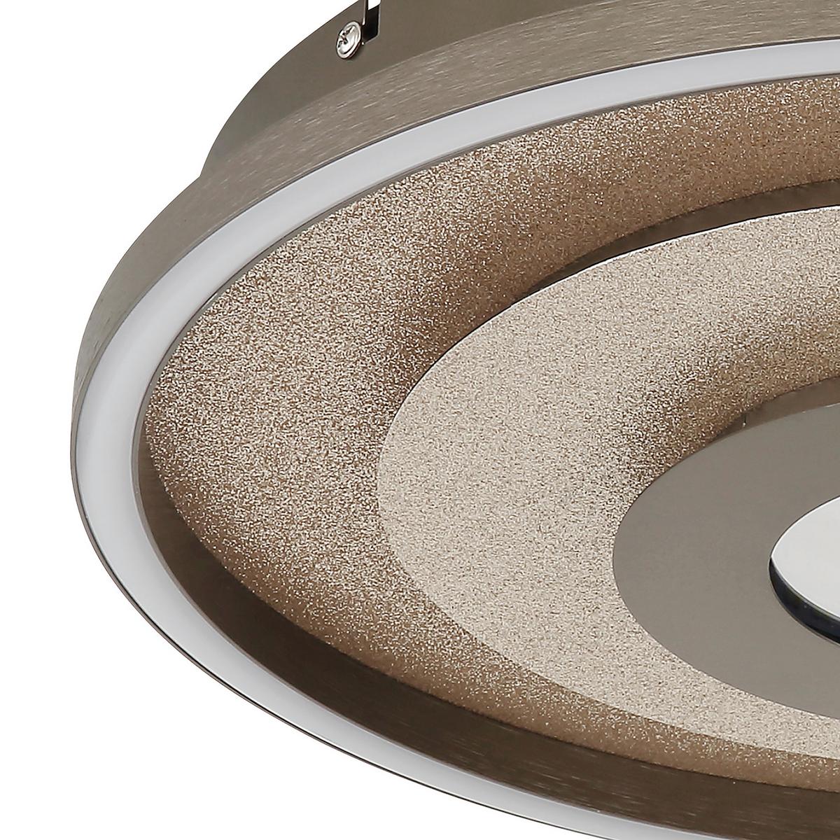 LED-Deckenleuchte inkl. 1x LED 230V, 30W, Metall/Kunststoff - Champagner/Goldfarben, Design, Kunststoff/Metall - Globo