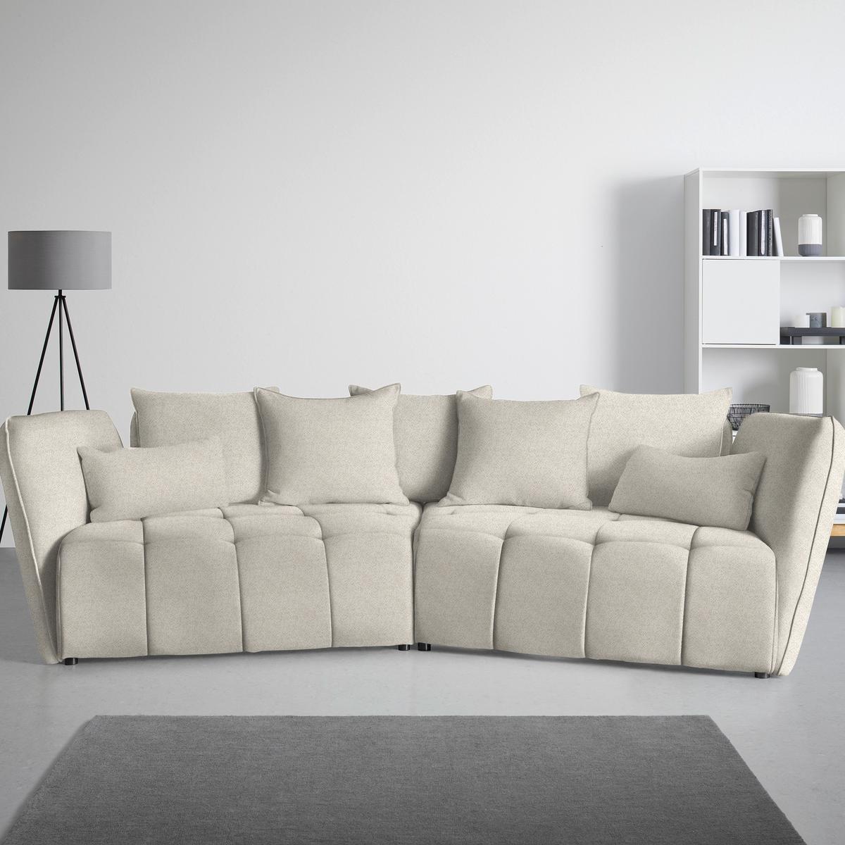 Boxspringová pohovka SOFI, béžová - černá/béžová, Moderní, textil (294/93/152cm) - Premium Living